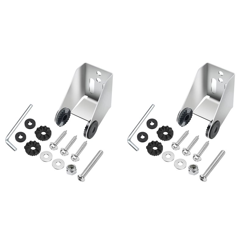 Fish Finder Transducer - ขายึดทรานสดิวเซอร์โลหะแบบหนัก 2 ชิ้น ใช้งานร่วมกับทรานสดิวเซอร์ฟิชฟайнเดอร์ซีรีส์ XM/XNT สีเงิน