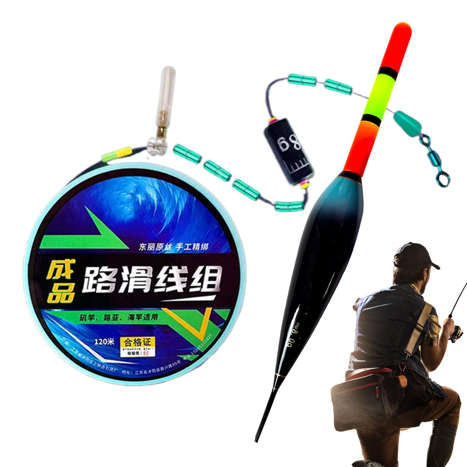 Fish Alarm - สายเบ็ดตกปลาพร้อมทุ่นลอยอัตโนมัติ ชุดสายเบ็ดตกปลาพร้อมทุ่นลอยอัตโนมัติ/ทุ่นลอยแบบเลื่อนพร้อมใช้งาน 120 เมตร