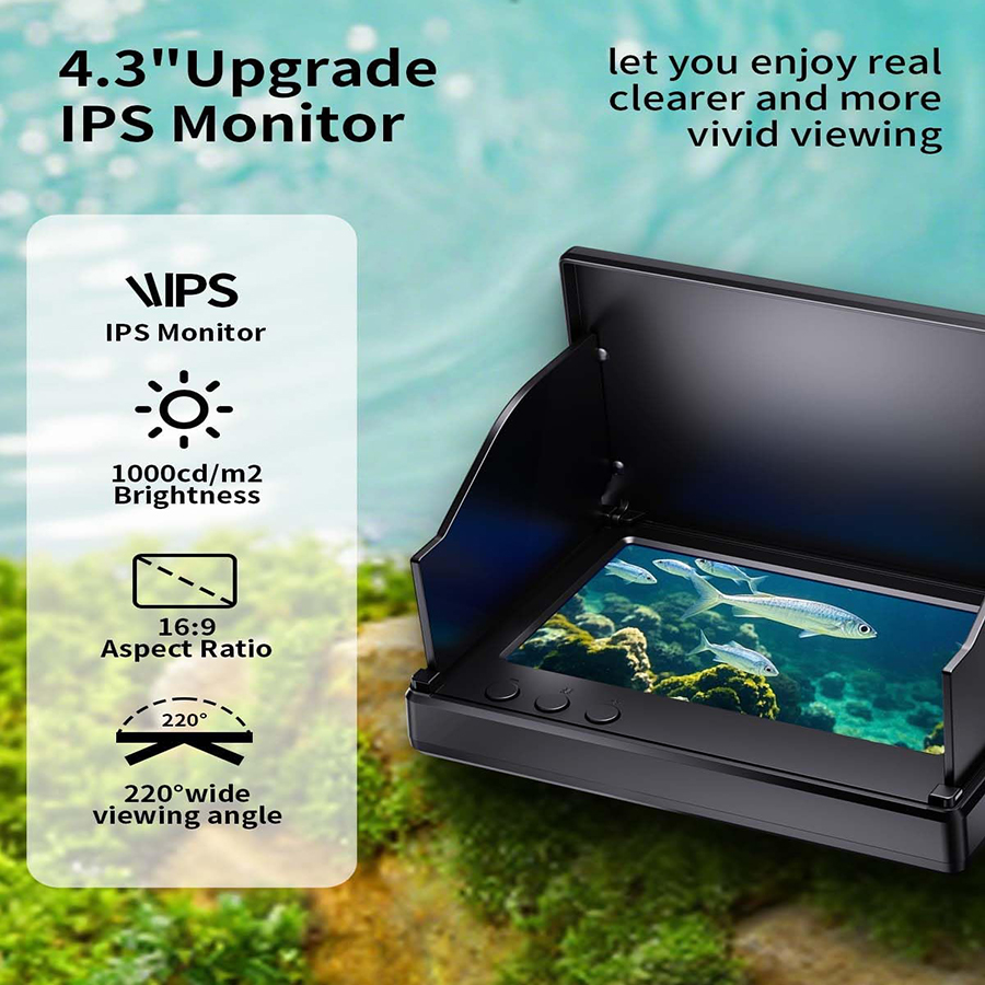 เครื่องหาปลาแบบพกพา FOURQ หน้า - Fishing Depth Finder บทวิจารณ์และราคา