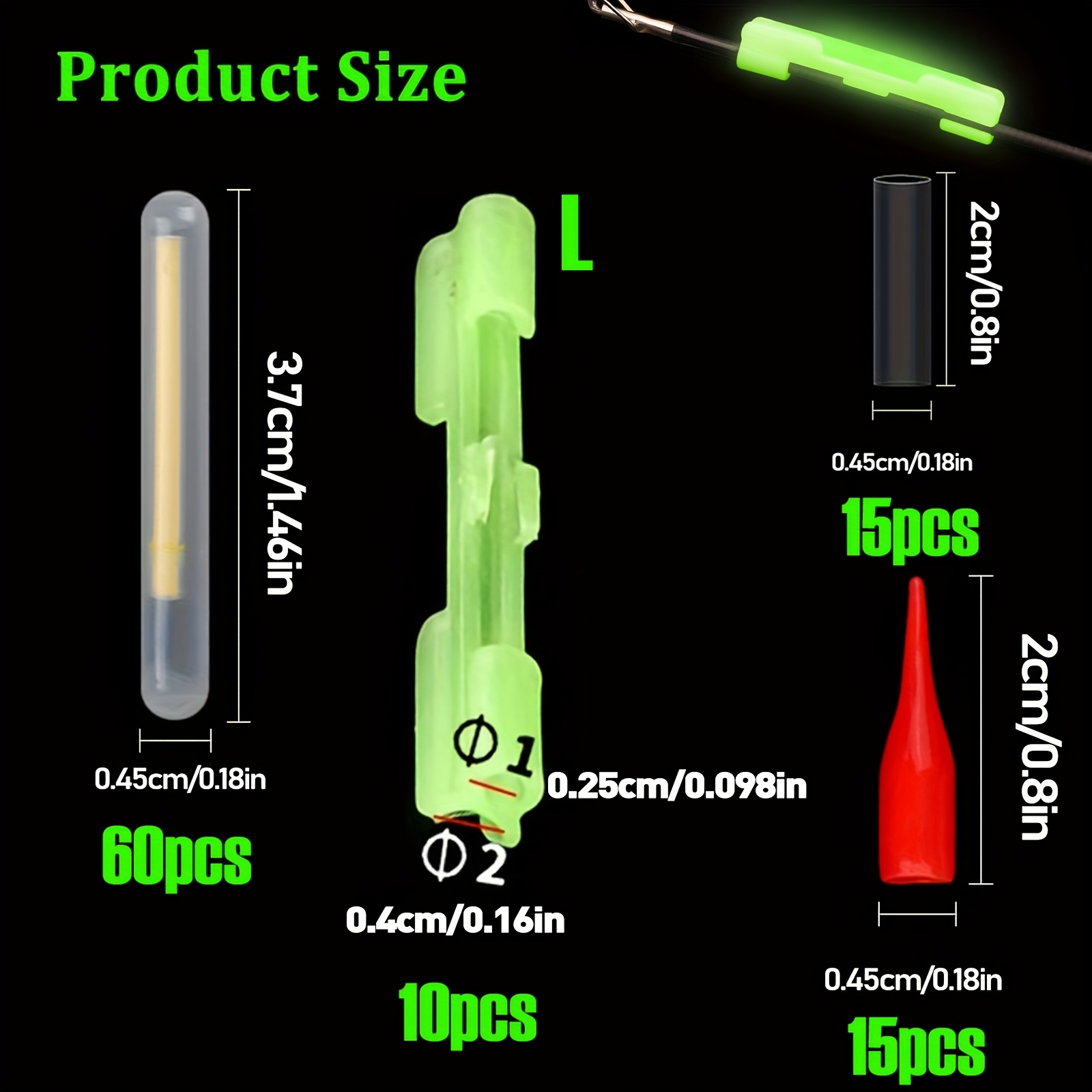 100PCS ตกปลา GLOW Sticks ชุด,R - Fish Alarm บทวิจารณ์และราคา
